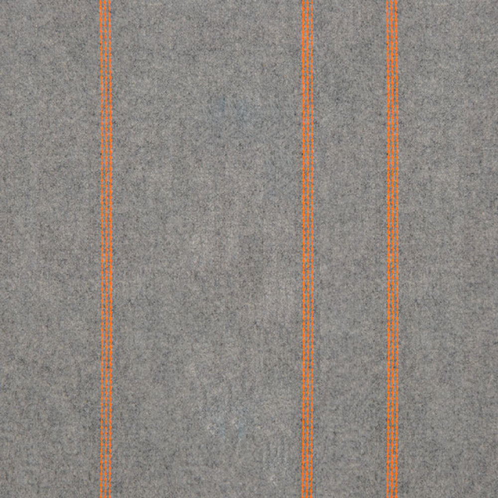 Maya Romanoff Cozy Bundle Up Grey Fleece w/Orange Wallpaper Sample MR-CZ-3X02-O