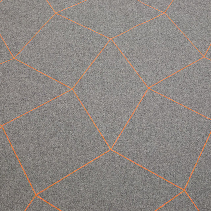 Maya Romanoff Cozy Day Dreamer Grey Fleece w/Orange Wallpaper Sample MR-CZ-5X02-O