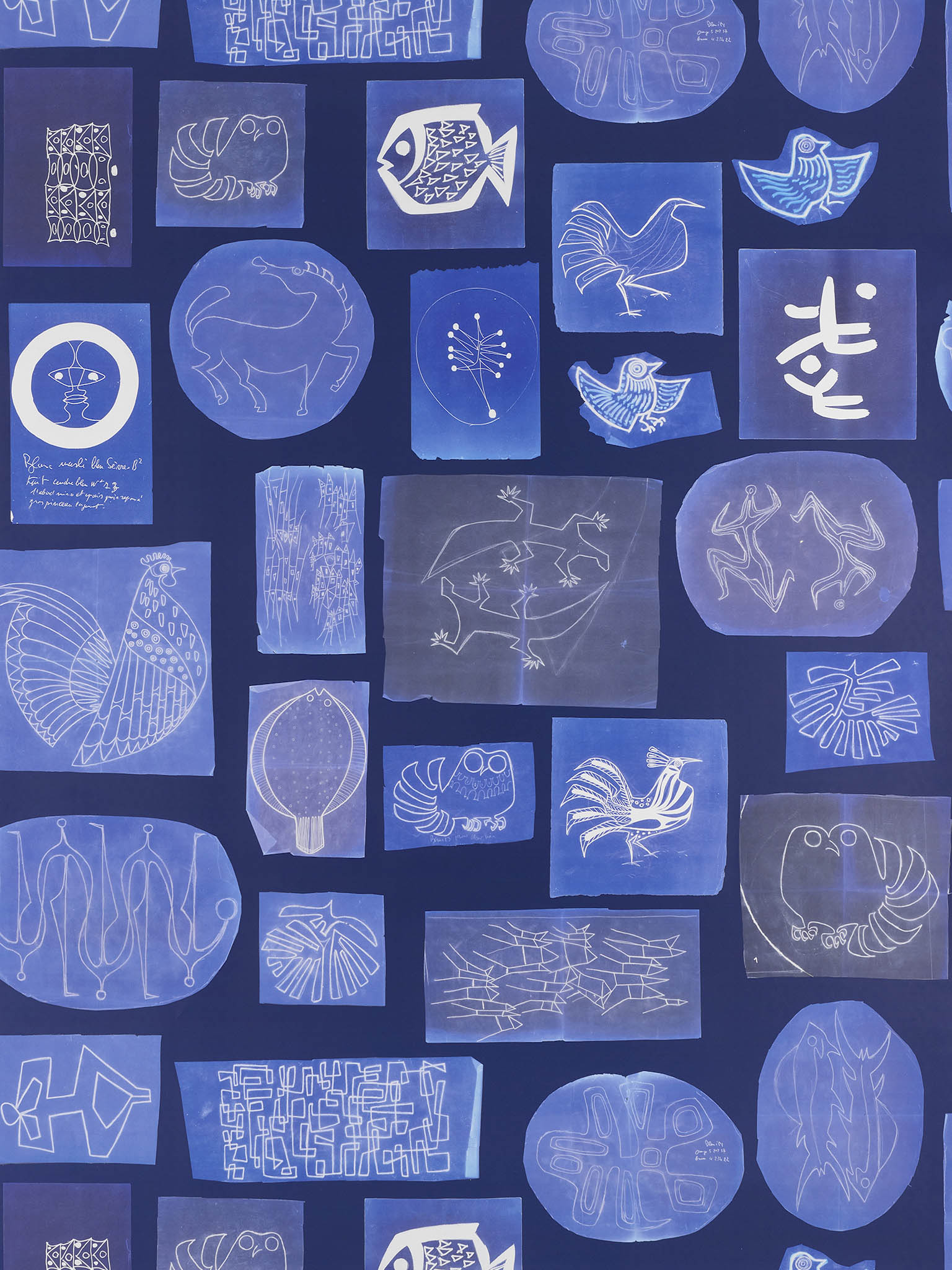 Pierre Frey Atelier Jean Bleu Wallpaper Sample FP780002