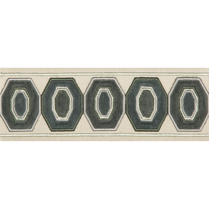 Kravet Design Geodex Steel Grey Trim Sample T30772.11.0