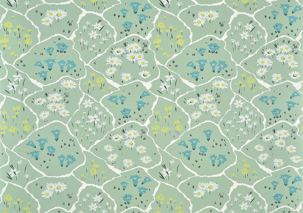 Pierre Frey Champ Fleuri Celadon Wallpaper Sample FP093002