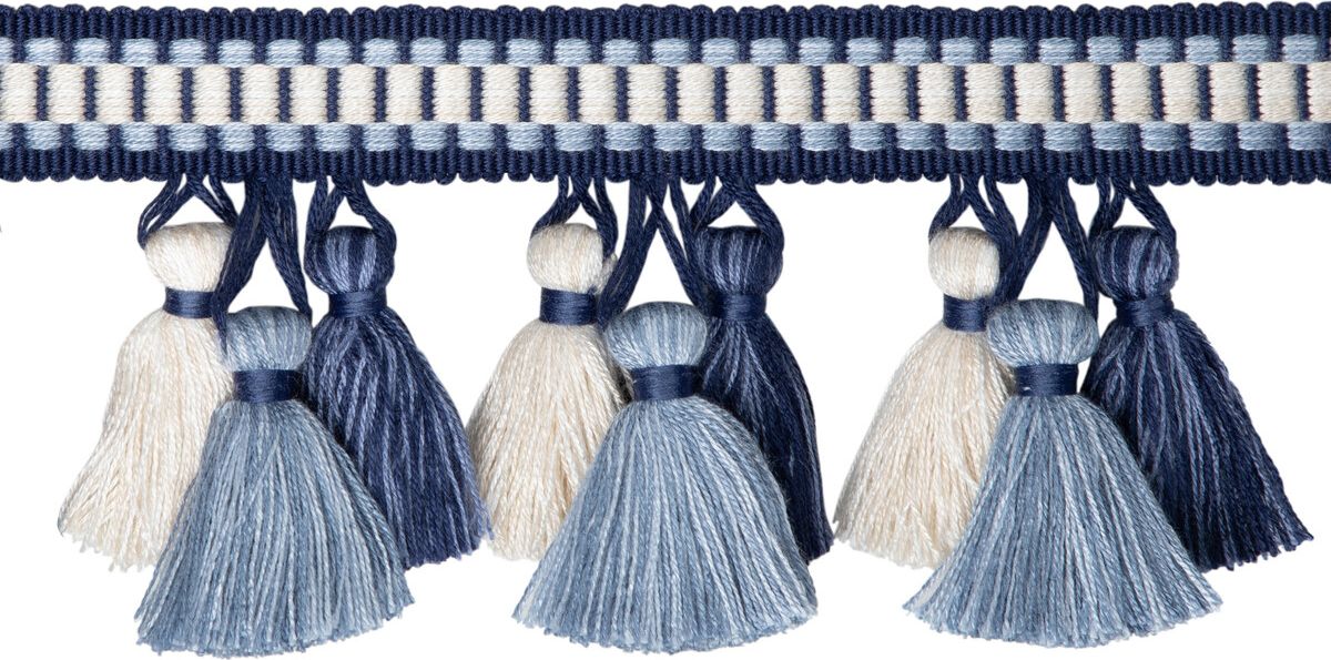 Brunschwig & Fils Andre Tassel Fringe Navy Trim Sample T8020100.501.0
