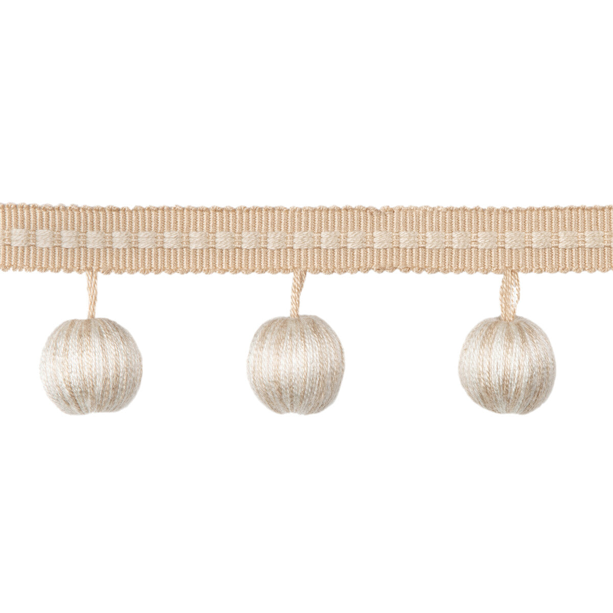 Brunschwig & Fils Claude Ball Fringe Beige Trim Sample T8020103.16.0