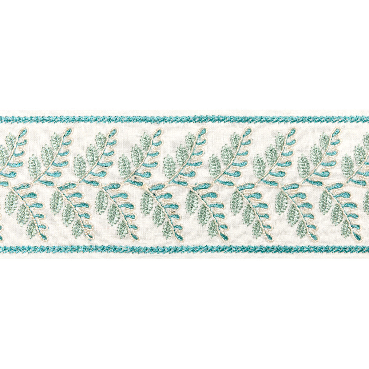 Brunschwig & Fils Fougere Border Aqua Trim Sample T8024100.13.0