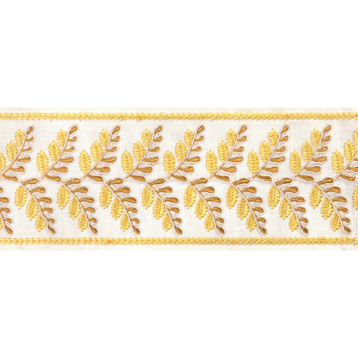 Brunschwig & Fils Fougere Border Canary Trim Sample T8024100.40.0