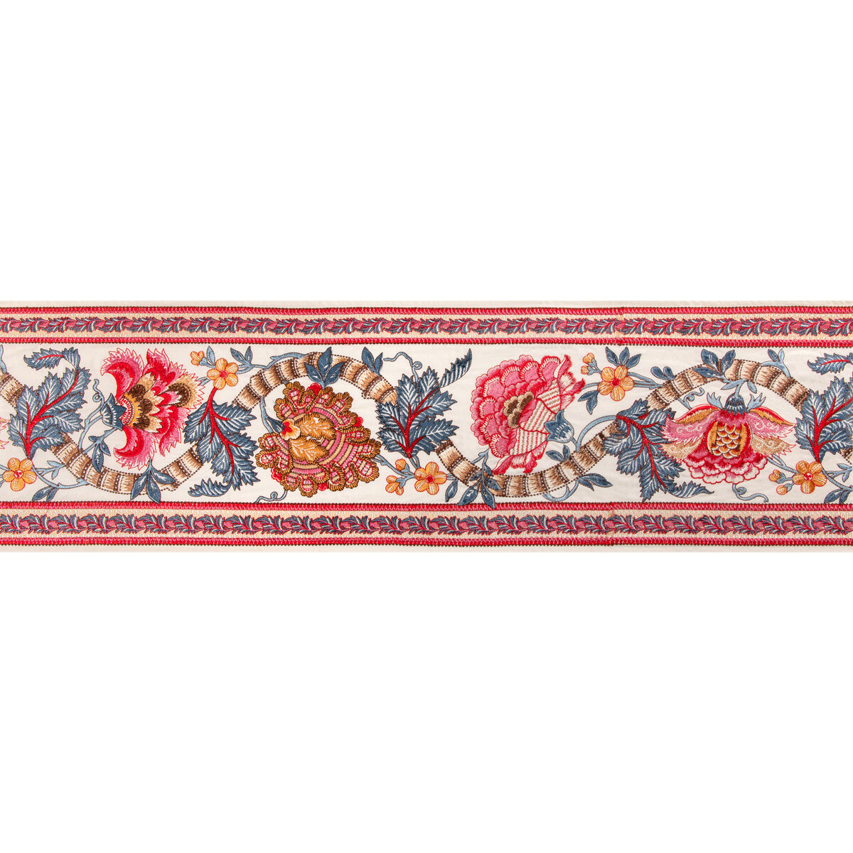 Brunschwig & Fils Lauris Border Red/Blue Trim T8024102.19.0