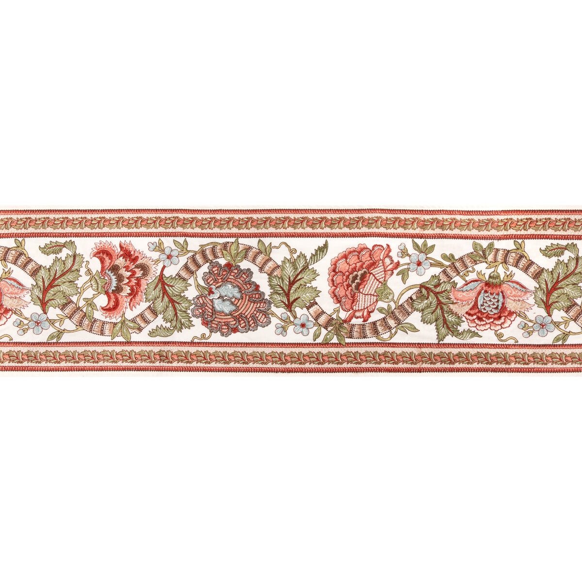 Brunschwig & Fils Lauris Border Apricot/Sage Trim T8024102.324.0