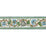 Brunschwig & Fils Lauris Border Aqua/Leaf Trim Sample T8024102.335.0