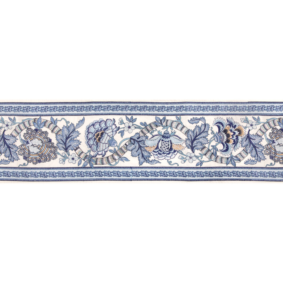 Brunschwig & Fils Lauris Border Blue/Sky Trim T8024102.55.0