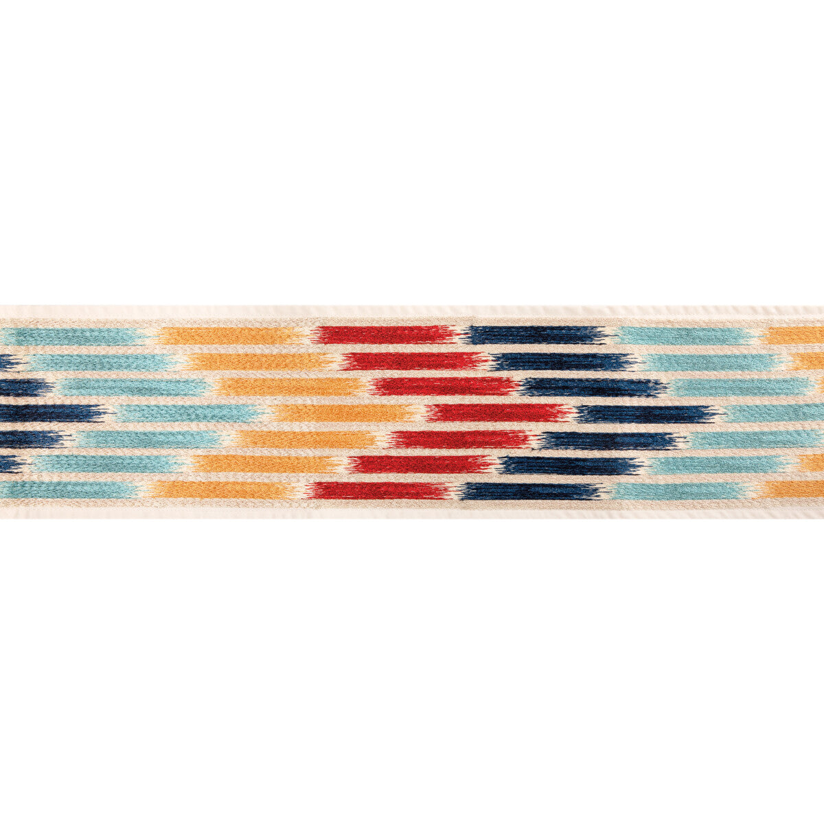 Brunschwig & Fils Cascade Border Red/Blue Trim T8024103.195.0