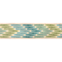 Brunschwig & Fils Cascade Border Teal/Green Trim T8024103.353.0