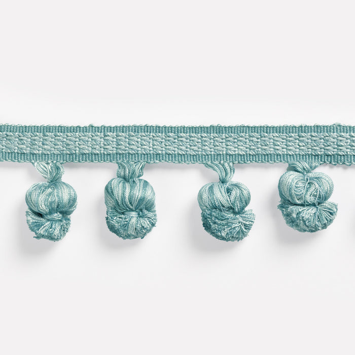 Brunschwig & Fils Montcel Pom Fringe Aqua Trim Sample T8025105.13.0