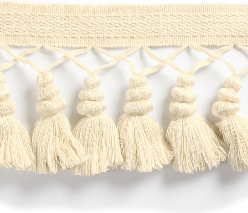 Brunschwig & Fils Montcel Tassel Fringe Ivory Trim Sample T8025106.1.0