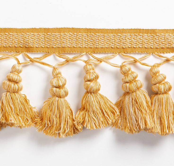 Brunschwig & Fils Montcel Tassel Fringe Gold Trim Sample T8025106.4.0