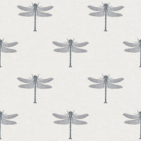 Seabrook Designs Catalina  Off-white, Black, And Metallic Silver Wallpaper TA20300