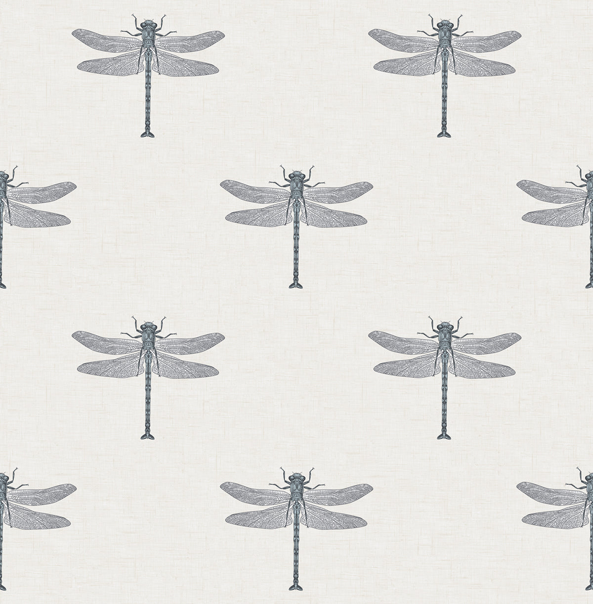 Seabrook Designs Catalina  Off-white, Black, And Metallic Silver Wallpaper TA20300