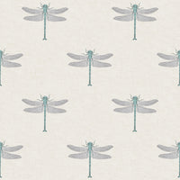 Seabrook Designs Catalina  Off-white, Blue, Metallic Silver, And Black Wallpaper TA20302