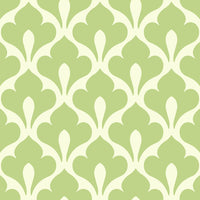 Seabrook Designs Grenada Lime Green And White Wallpaper TA20804