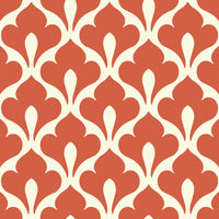 Seabrook Designs Grenada Portland Orange And Off-white Wallpaper TA20806