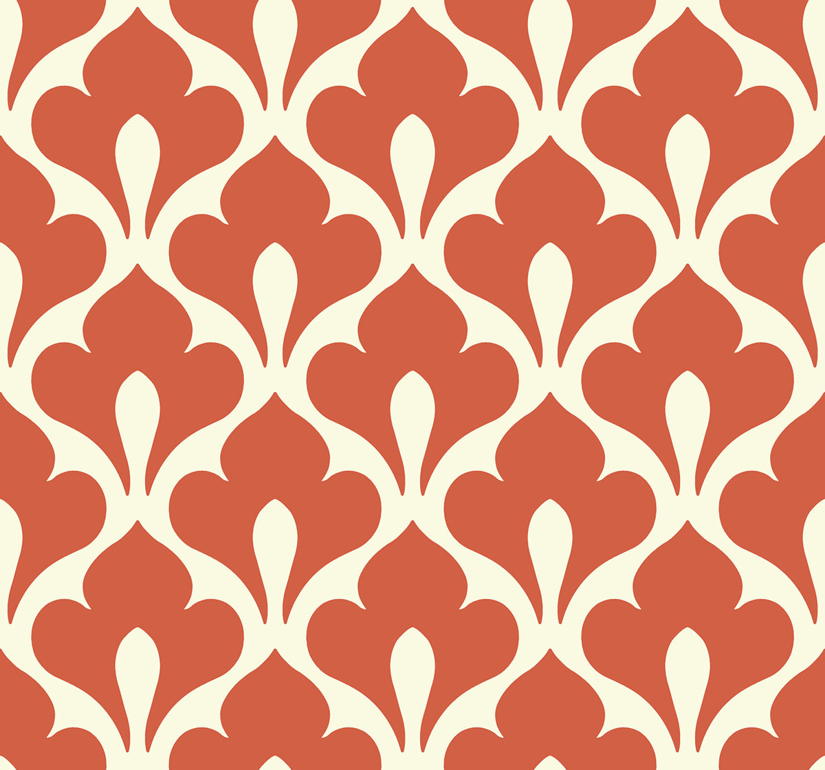 Seabrook Designs Grenada Portland Orange And Off-white Wallpaper TA20806