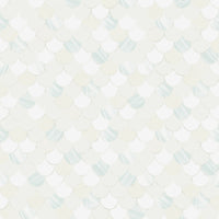 Seabrook Designs Catalina Scales Light Blue, Metallic, And White Wallpaper TA20904