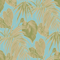Seabrook Designs Dominica Turquoise, Green, And White Wallpaper TA21602