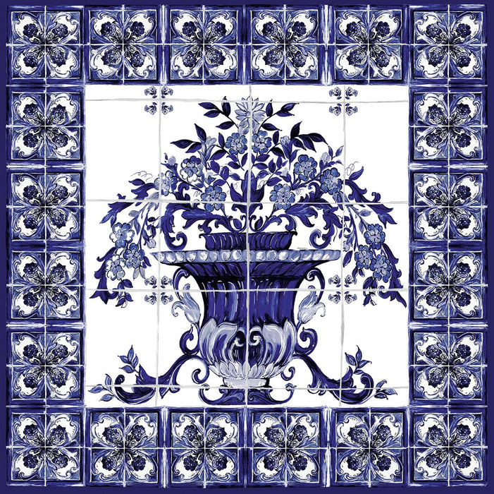 Seabrook Designs Vase Mediterraneo Mural Frederico Wallpaper Sample TCW001TCAI8UB003