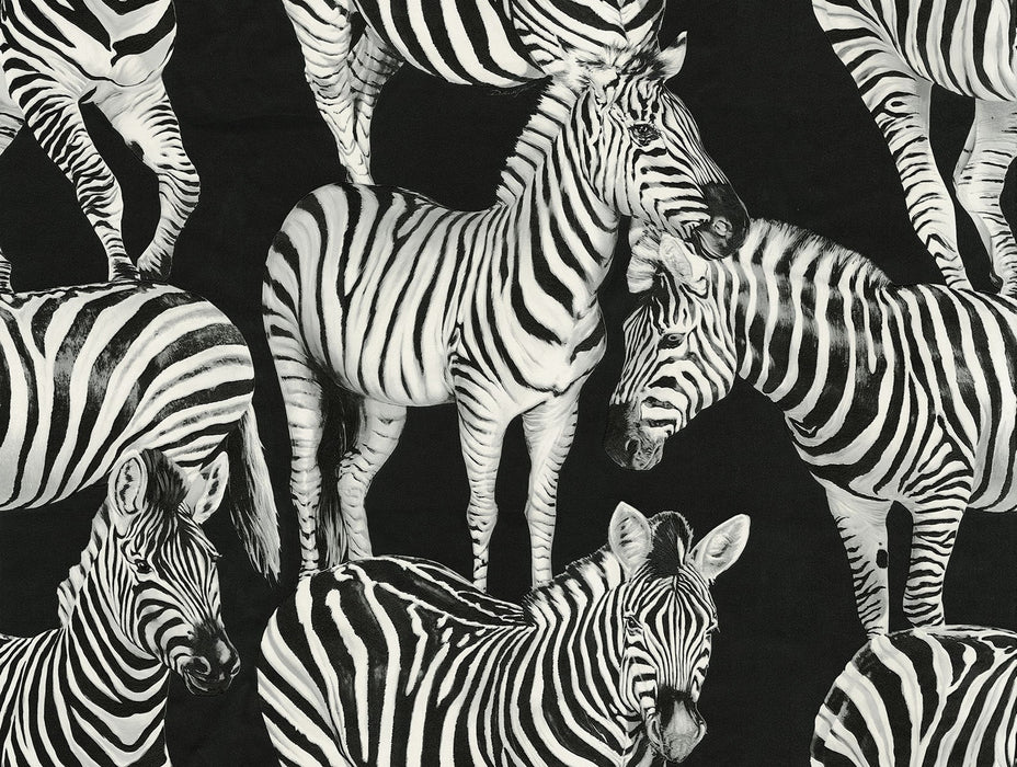 Seabrook Designs Zebra Romance Contrasto Wallpaper Sample TCW007TCAHOUZ011