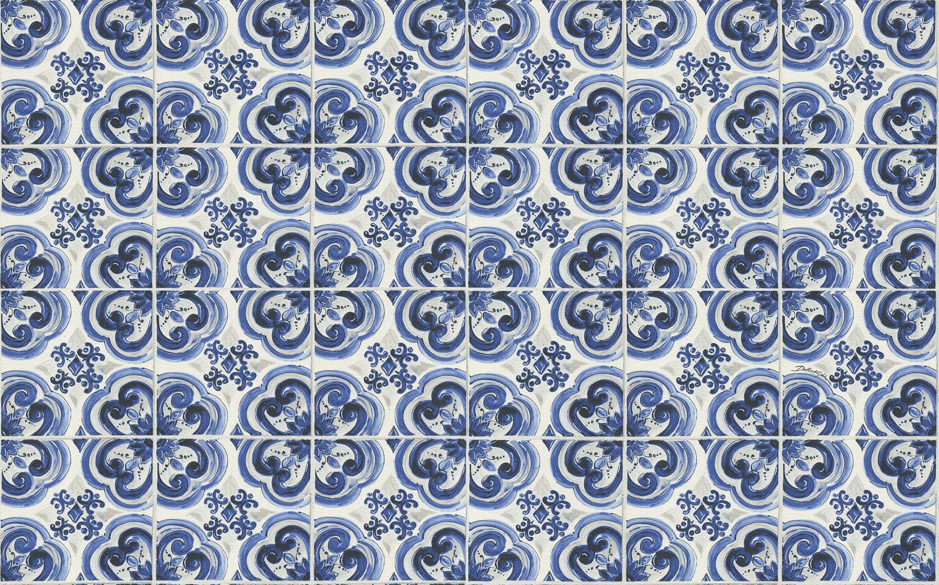 Seabrook Designs Blu Mediterraneo Gaia Wallpaper TCW007TCAI9UB001