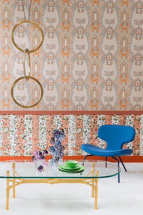 Braquenie Konotori Rose Saumon Fabric Sample B7617001