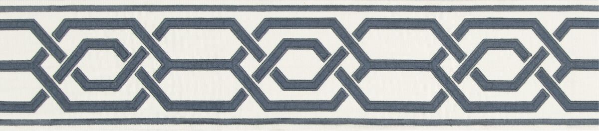 Lee Jofa Yves Tape Ii Slate Trim Sample TL10174.15.0