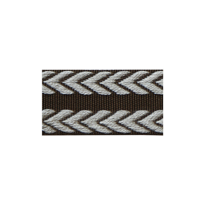 Lee Jofa Chevron Braid Brown & Flax Trim Sample TL10182.616.0