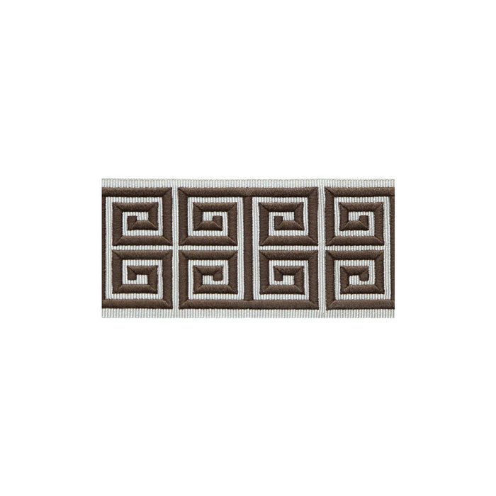 Lee Jofa Greek Emb Border Brown Trim Sample TL10185.616.0