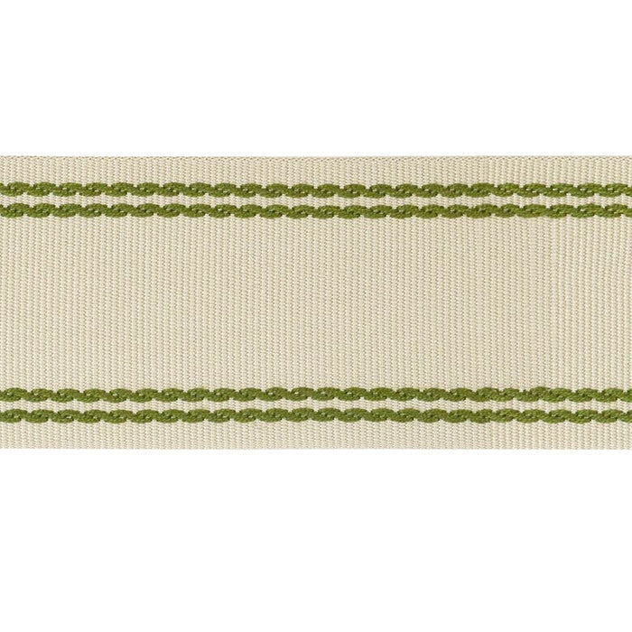 Lee Jofa Braid W/Tramlines Flax&Olive Grn Trim Sample TL10189.1623.0