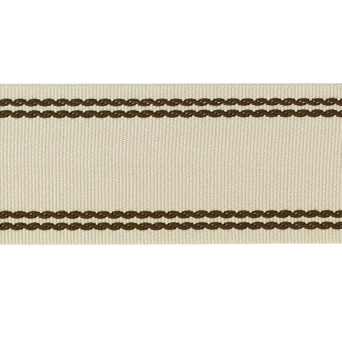 Lee Jofa Braid W/Tramlines Flax & Bronz Trim Sample TL10189.166.0