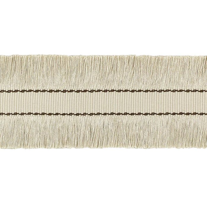 Lee Jofa Cut Ruche Fringe Flax & Bronze Trim Sample TL10190.166.0