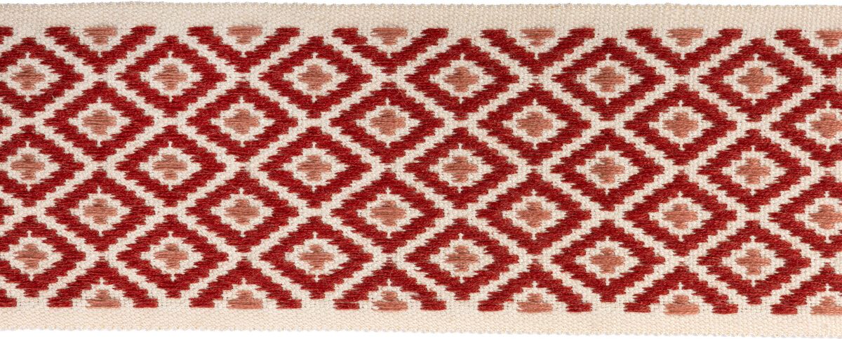 Lee Jofa Hengrave Tape Red Trim Sample TL10192.19.0