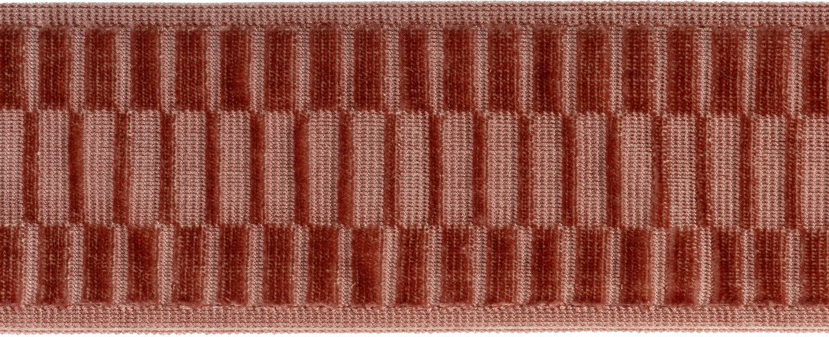Lee Jofa Elston Velvet Tape Rose Trim Sample TL10195.19.0
