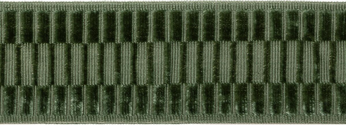 Lee Jofa Elston Velvet Tape Green Trim Sample TL10195.3.0