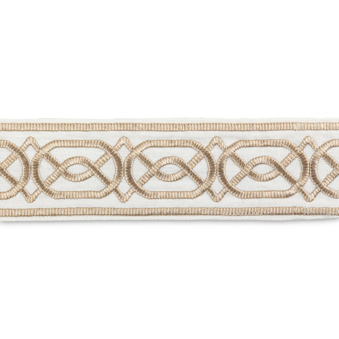 Lee Jofa Shire Emb Tape Beige Trim Sample TL10196.106.0