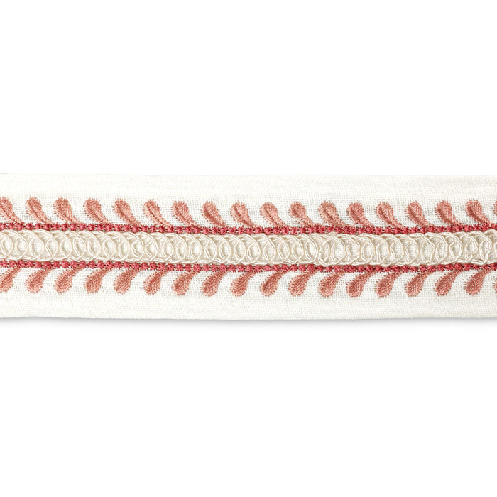 Lee Jofa Tapton Emb Tape Coral Trim Sample TL10199.197.0