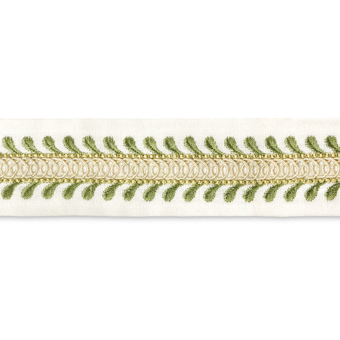 Lee Jofa Tapton Emb Tape Green Trim Sample TL10199.330.0