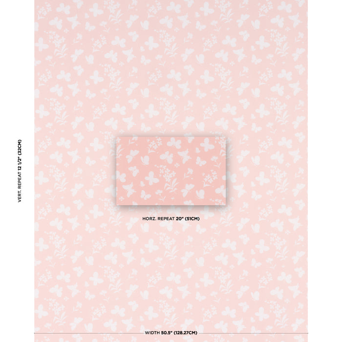 Schumacher Butterflies Peach Fabric TL400001