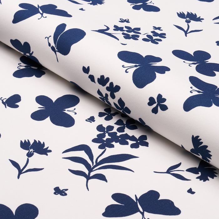 Schumacher Butterflies Navy Fabric TL400002