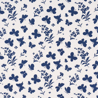 Schumacher Butterflies Navy Fabric TL400002