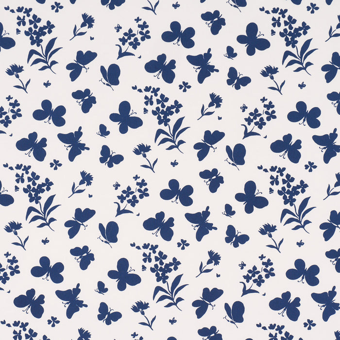 Schumacher Butterflies Navy Fabric Sample TL400002
