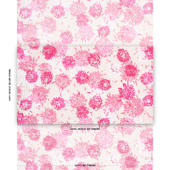 Schumacher Chrysanthemum By Tillett Lipstick Fabric TL400011