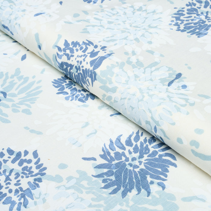 Schumacher Chrysanthemum By Tillett Blues Fabric TL400013