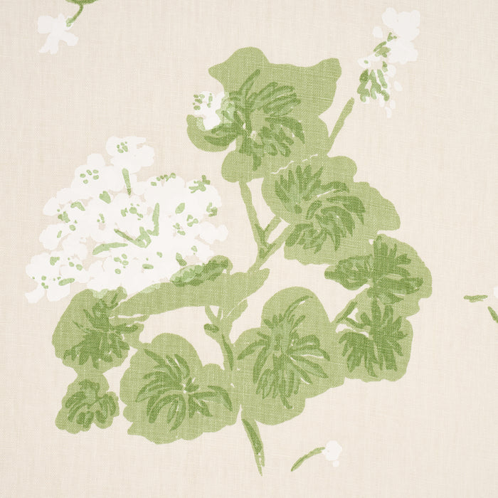 Schumacher Geranium White On Natural Fabric TL400020