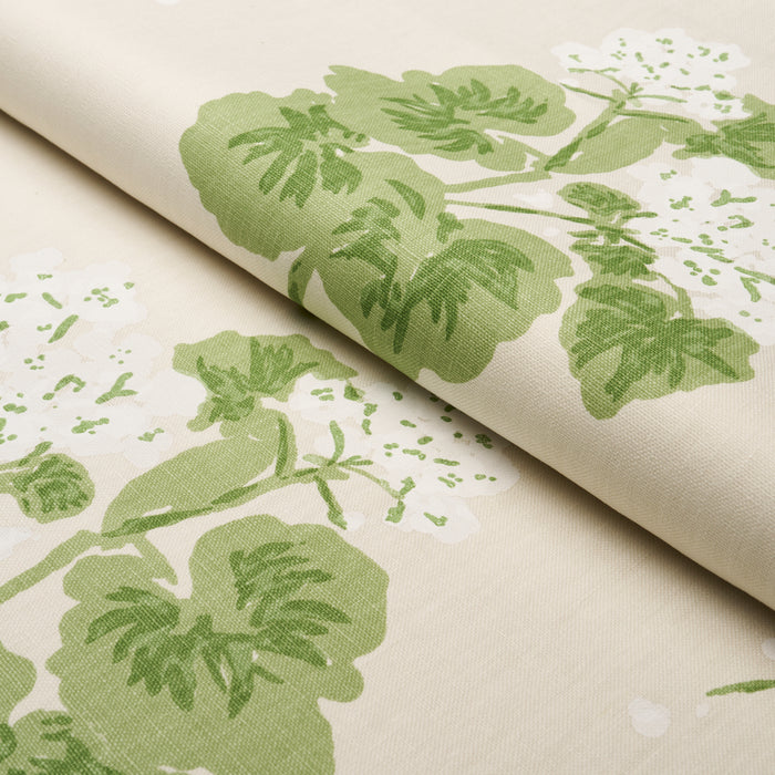 Schumacher Geranium White On Natural Fabric TL400020